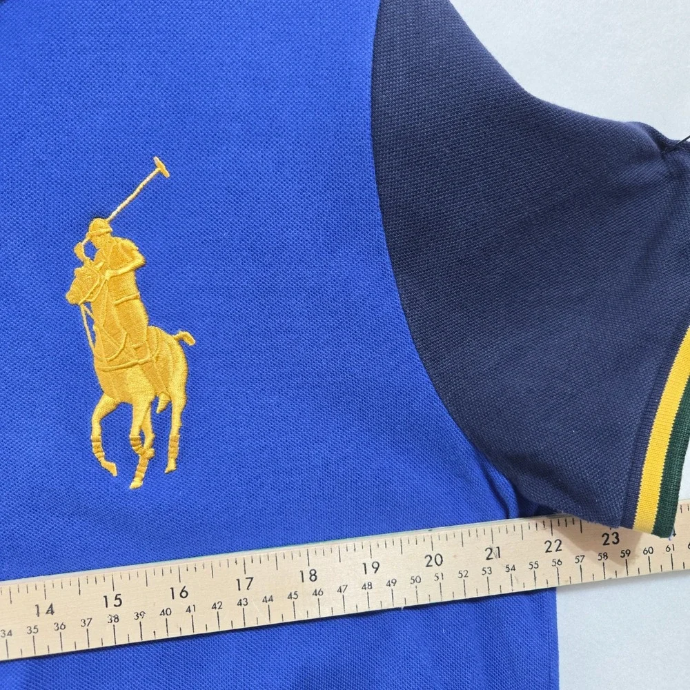 Polo Ralph Lauren Polo Crest Large Blue Big Pony Crest Custom Slim Fit 1065